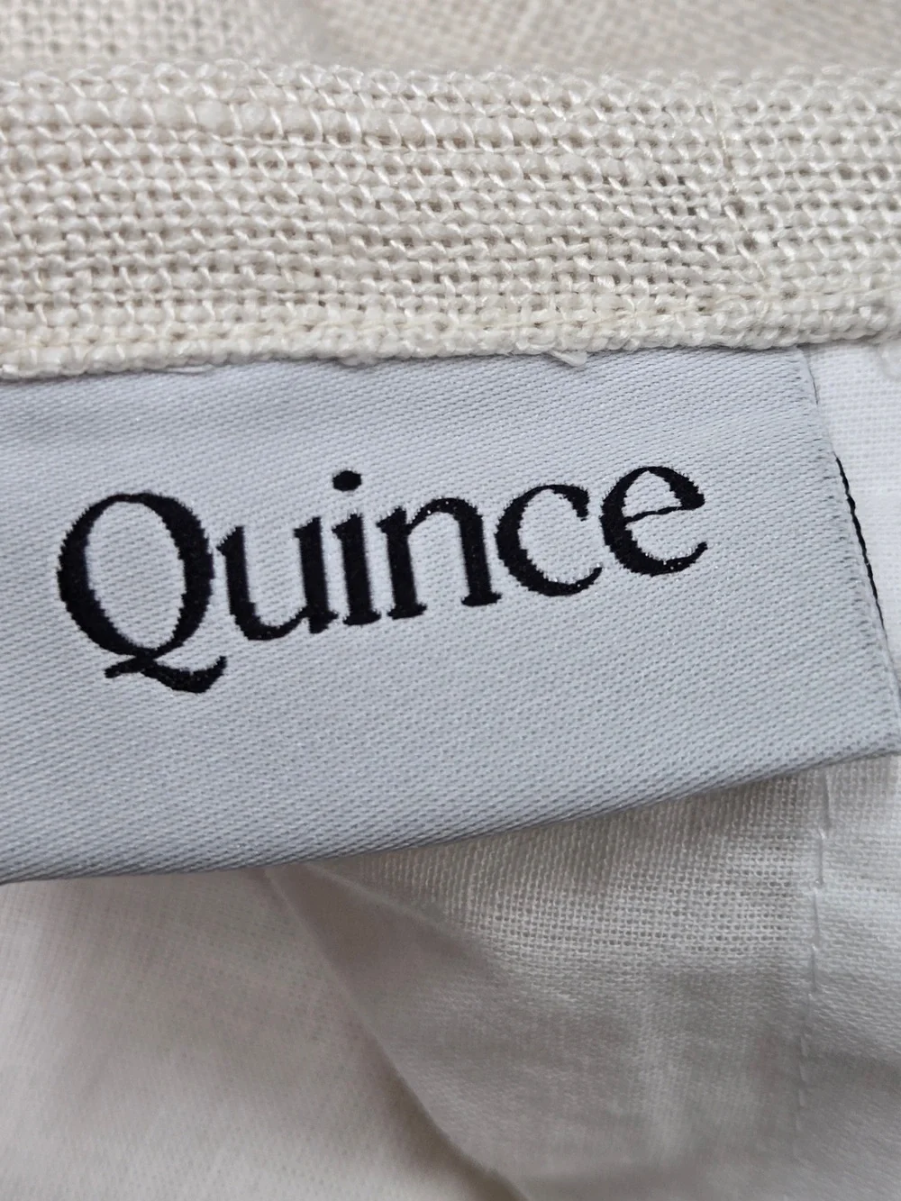 QUINCE Set Of 2 48x84 Heavyweight European Linen Curtains Sand 0148